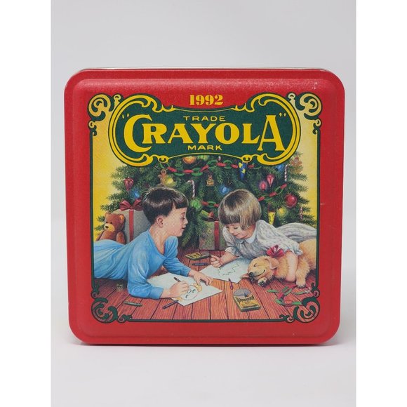 Vintage Crayola Crayons Trade Mark 1992 Holiday Edition‎ Tin Box - Picture 6 of 11